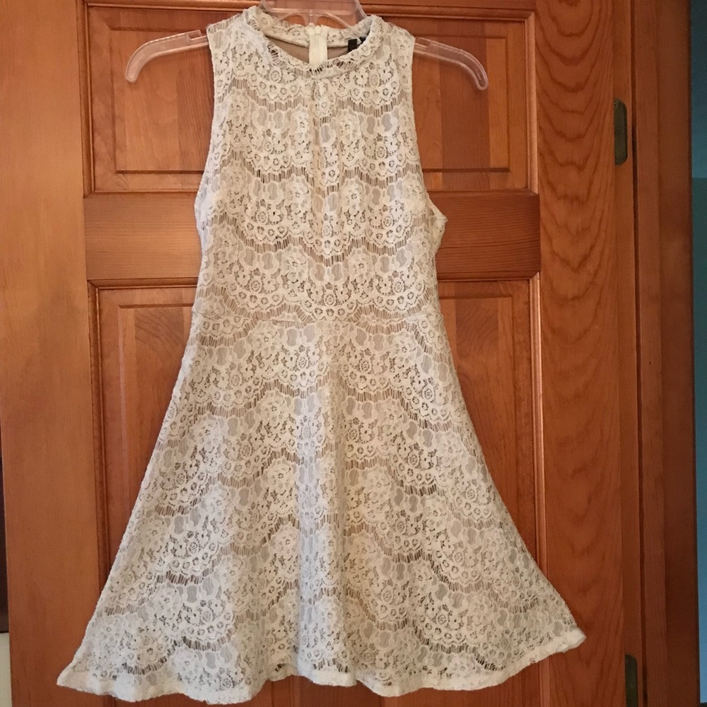 FIRE LOS ANGELES Cream Lace Dress